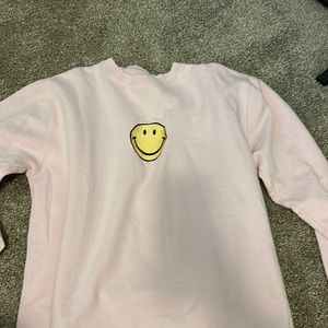 light pink smiley crew